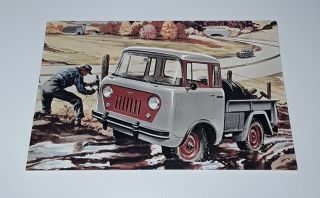 Vintage Willys Jeep Fc - 150 Forward Control Truck Postcard