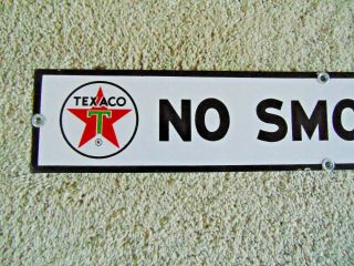 Texaco Porcelain No Smoking Sign Garage Collectable Gas Station 2