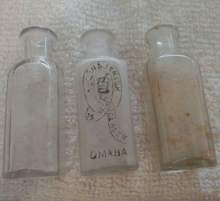 Omaha Neb.  Drug Store Bottles - Boericke & Tafel,  Allen & Jensen,  C.  H.  Robert 