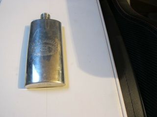 Jack Daniels Pewter Boot Flask - Cartouche - Made In England