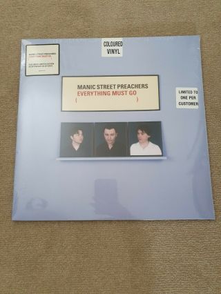 Manic Street Preachers Everything Must Go Limited Edition Blue Vinyl Lp