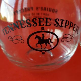 2 Jack Daniel ' s Squire ' s Precept Round Bowl Tennessee Sipper Glasses.  Applesauce 3
