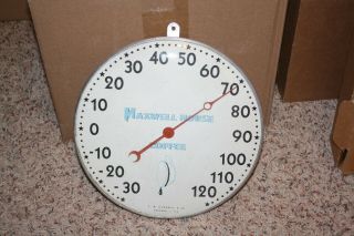 Antique Advertising Maxwell House Coffee,  Thermometer,  Round,  O 