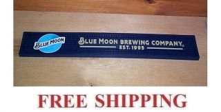 Blue Moon 2oth Anniversary Beer Bar Mat Runner Beer Coaster 21x3.  5