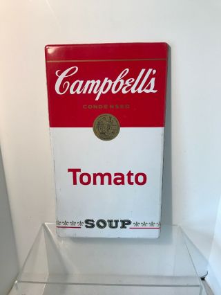 Vintage Campbells Tomato Soup Old Metal Sign Stove Burner Cover Advertising