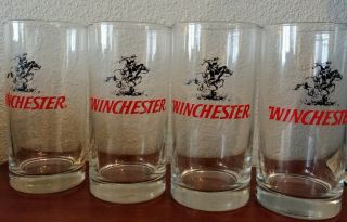Set Of 4 Winchester Tall 16 Oz Drinking Glasses