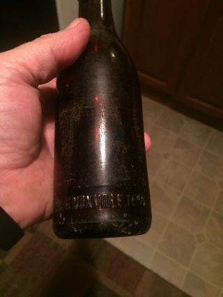 Vintage Knoxville Tenn Straight Side Coca - Cola Amber Brown Bottle 2