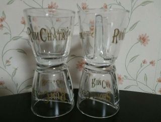 4 Rum Chata Shot - A - Chata Split Shot Glass Glasses