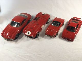 Group Of 4 Red Diecast Ferrari Models