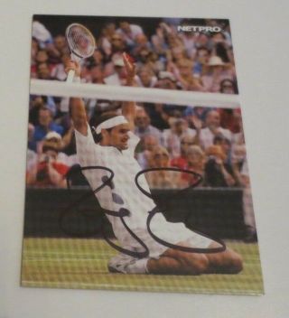 Roger Federer Pro Tennis Player Signed Autographed Card 97 Titles Wimbledon