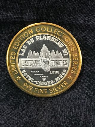 . 999 Fine Silver Coin Limited Edition Collectors Series Lake Of The Torches
