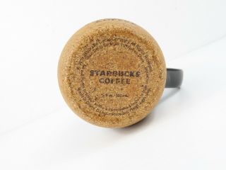 Starbucks Coffee Mug w/ Cork Bottom Espresso Black Brown Ceramic 18 fl oz 6