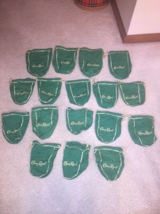 17 Crown Royal Bags Green