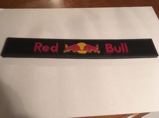 Red Bull Energy Drink Black Rubber Spill Mat Bar Cocktail Man Cave Decor