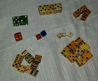 Vintage Dice 33 Different Sizes And Materials