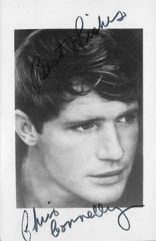 Chris Connelly (peyton Place) Hand - Signed 1960s 3.  75” X 2.  5” Portrait