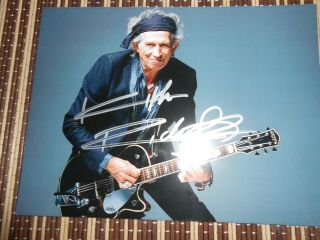 Keith Richards,  Rolling Stones,  Hand Signed Photo 8 X 6