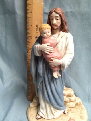 Home Interior Gifts Porcelain Jesus " His Loving Arms " / Item 1495 - W/base