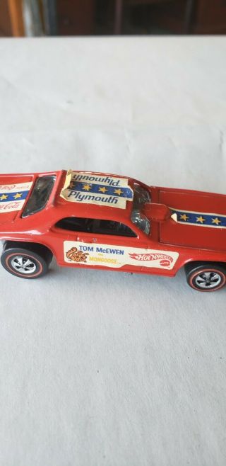 1969 Mattel Hotwheels Hot Wheels Redline Mongoose Funny Car Usa
