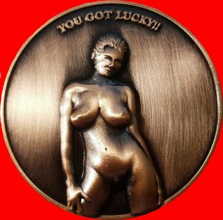 2 " Standing Pretty Nudie Challenge Coin/card Marker Texas Holdem 30