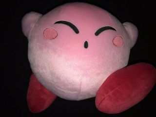 14 " Kirby Plush Closed Eyes Running Nintendo Round 1 Japan Authentic Kawaii