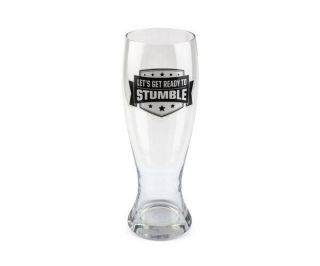 World ' s Largest Beer Glass Hand Blown Let ' s Get Ready To Stumble BigMouth 48oz 3
