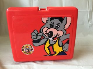 Chuck E Cheeses Lunchbox Red Munch Box 1986 With Thermos