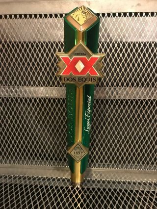 Dos Equis Xx Cerveza Style Lager Especial Beer Tap Handle 12 1/2 "