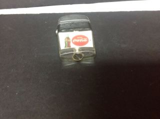RARE Early 60 ' s SCRIPTO LIGHTER w/ COCA - COLA BOTTLE and RED BUTTON 6