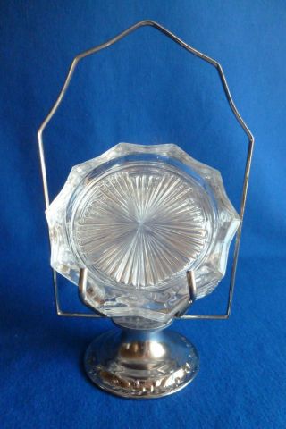 Vintage Set Of 6 Crystal Coasters Vmc Reims France In Sp Stand
