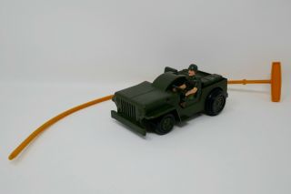 Marx Toys Army Military Plastic Jeep Racer With Rip Cord