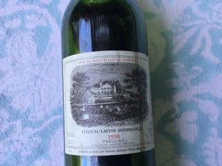 Chateau Lafite Rothschild 1990 Wine Empty Bottle,  Cork Authentic