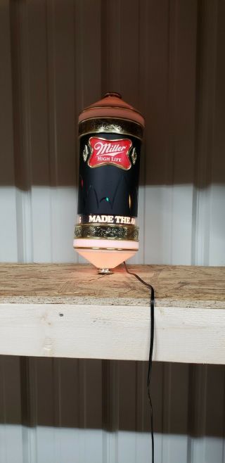 Vintage Miller High Life Beer Light Sign Sconce
