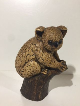 Vintage Koala Stone Marble Figure 8”
