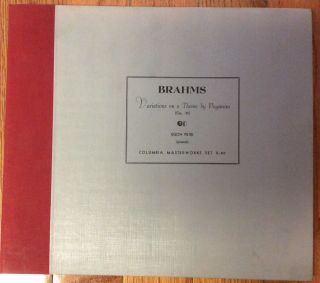 Brahms - Variations On A Theme By Paganini,  Op.  35,  Egon Petri,  Columbia 2lps