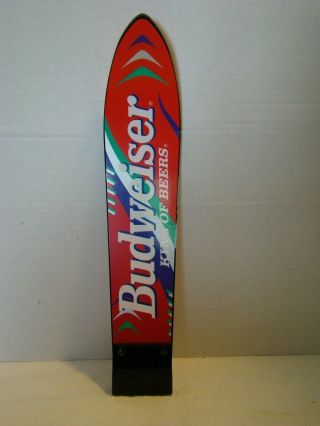 Budweiser Beer Ski Figural Tap Handle,  Snow Ski,  Water Ski,  14 Inches Tall Nib