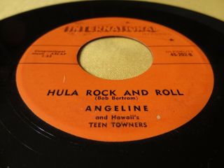 Angeline And The Teen Towners - Hula Rock And Rollhawaii Hawaiian 45 On Bertram