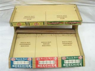 Beech - Nut Beechies Gum Advertising Display Rack Store Stand Counter Ad Sign