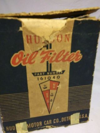 Nos Hudson Motor Company Oil Filter Set Rare