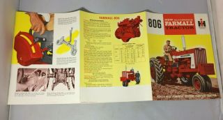 Vintage IH McCormick Farmall 806 Tractor Brochure International Harvester 4