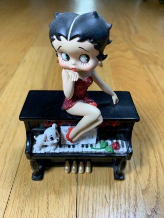 Westland Betty Boop On Piano With Dog Music Box 2004 I Wanna Be Loved By You
