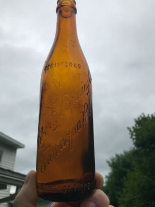 Tamaqua Pa Vintage Amber Beer Bottle Liberty Brewing Co Pre Pro Shape