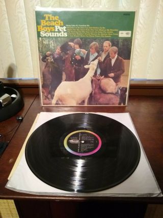 The Beach Boys Pet Sounds Mono 1966 Import Uk Lp• Rainbow Cap T - 2458