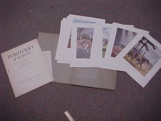 Portfolio of Horses - Wesley Dennis - 23 large prints in heavy folder - scarce set 2