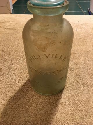 Antique Whitall’s Patent June 18 1861 Millville Atmospheric Fruit Jar 3