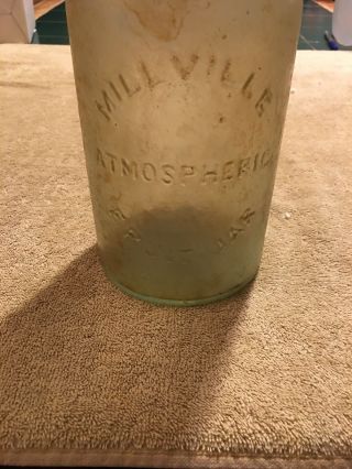 Antique Whitall’s Patent June 18 1861 Millville Atmospheric Fruit Jar 4
