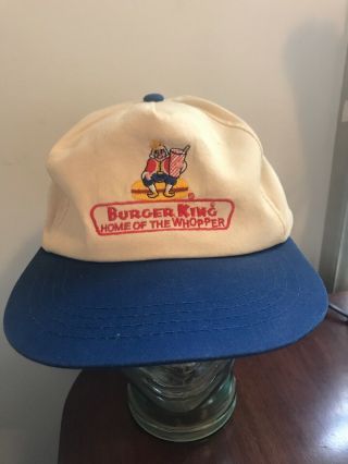 Vtg Burger King Hat Cap 70s Home Of The Whopper Founded 1954