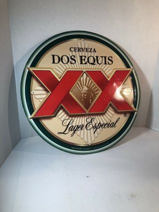 Dos Equis Xx Lager Especial Beer Metal Tin Sign