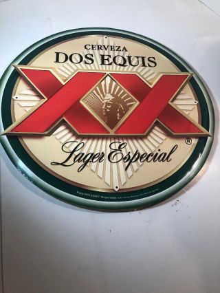 Dos Equis XX Lager Especial Beer Metal Tin Sign 3