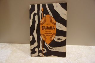 Sahara Hotel Las Vegas Nevada 1953 Gaming Guide Booklet